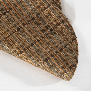 Orange Striped Linen Round Corner Placemats
