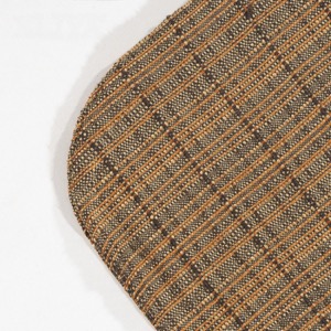 Orange Striped Linen Round Corner Placemats