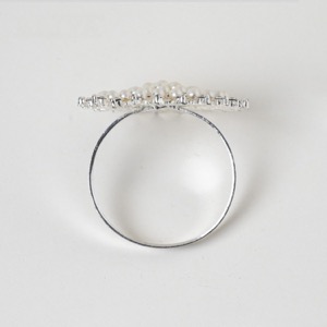 Sunflower Shaped Pearl Crystal Napkin Ring