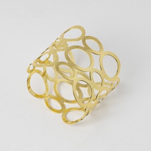 Gold Bubble Hollow Metal Napkin Ring