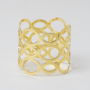 Gold Bubble Hollow Metal Napkin Ring