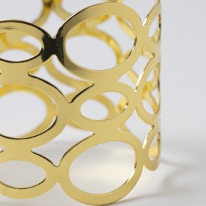 Gold Bubble Hollow Metal Napkin Ring